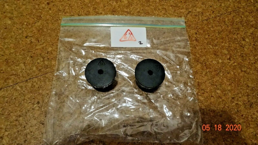 2 Rubber Stoppers - Laboratory  - Size 6 1/2  -- single hole