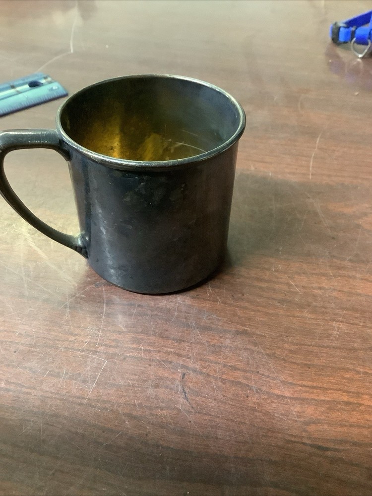 Oneida Silversmiths Silver Plated Baby Cup Vintage Engraved