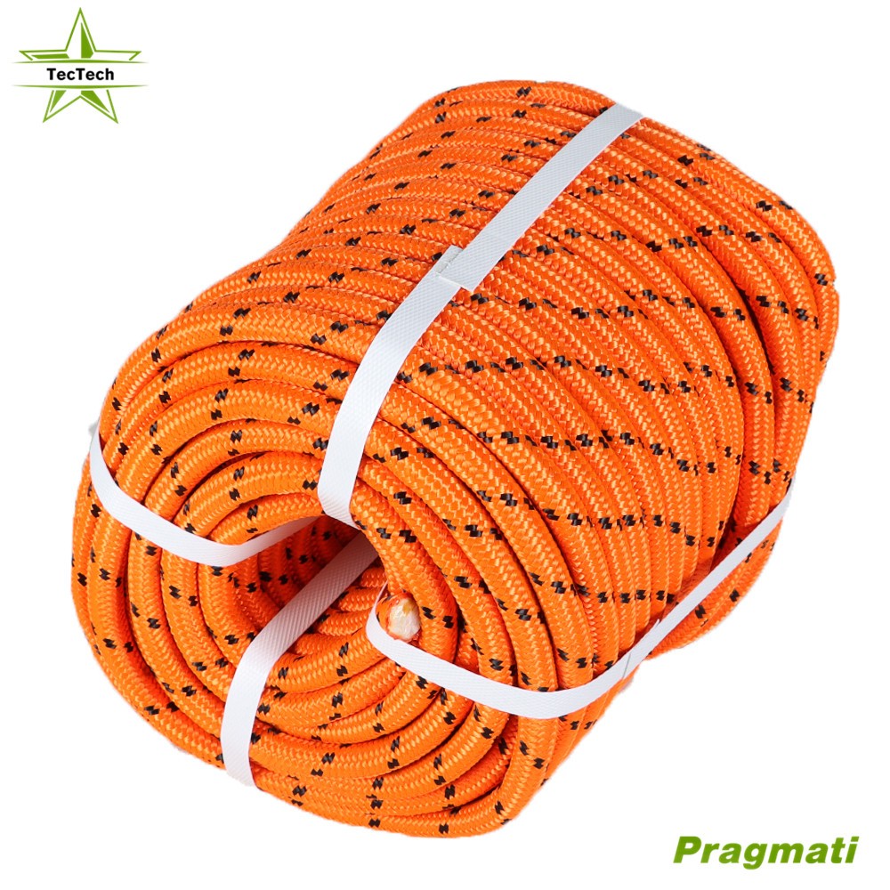 1/2inch × 200ft Double Braid Polyester Rope Arborist Bull Tree Rigging Orange