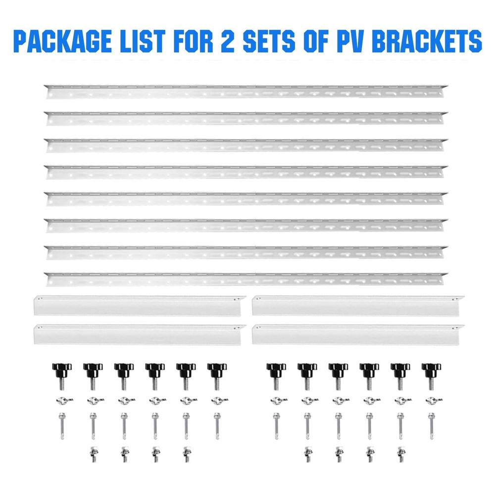 Solar Panel Mount Brackets, 2 Sets 45 inch Adjustable with Foldable Tilt Legs...