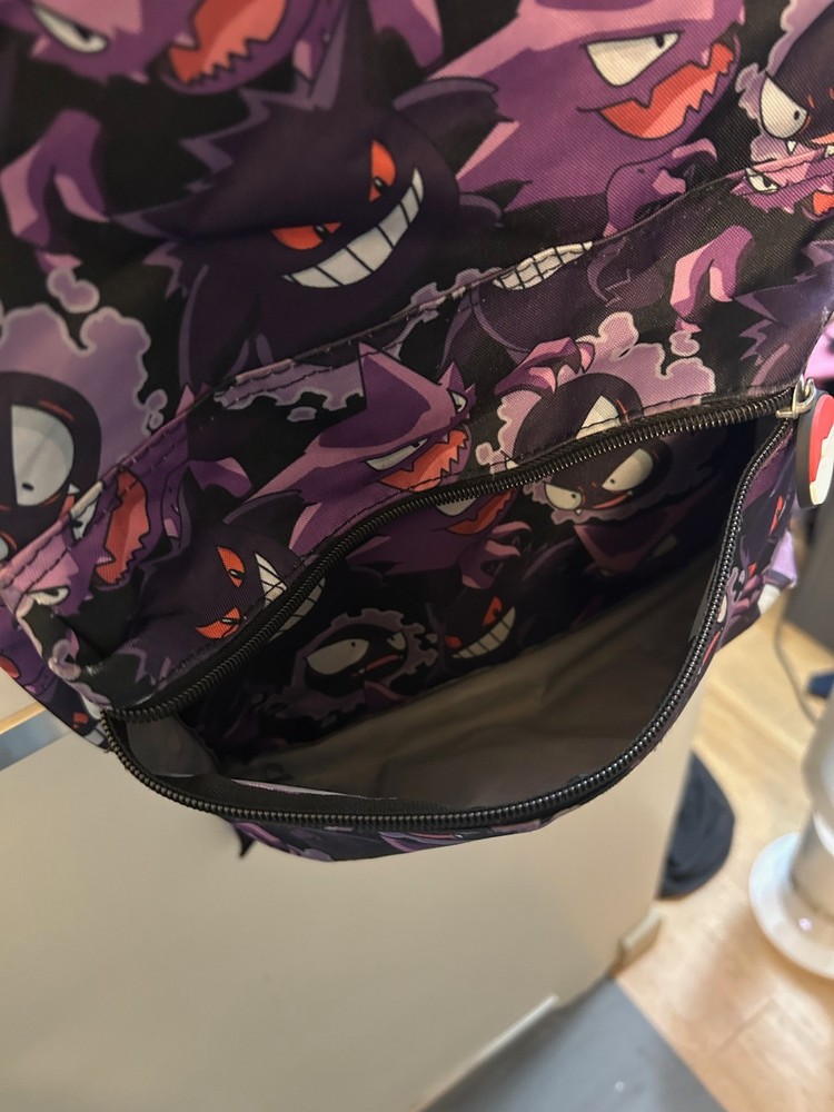Pokemon Gengar / Gastly / Haunter Ghost Evolution All Over Print 17" Backpack
