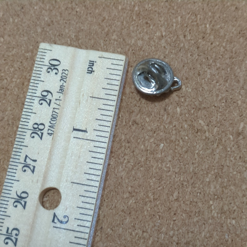 Elephant Small Lapel Pin Back Silver Tone