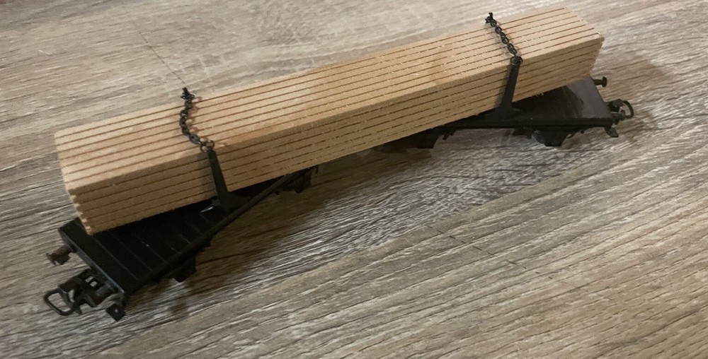 MARKLIN HO 4665 - Log Car Loaded With Square Timber