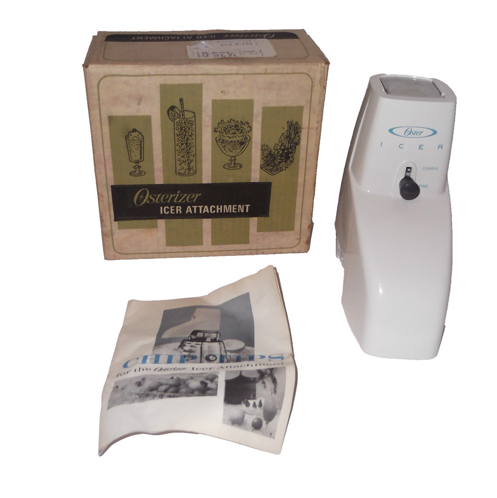 Osterizer Blender Icer Ice Crusher Attachment  Vintage #435 White Oster