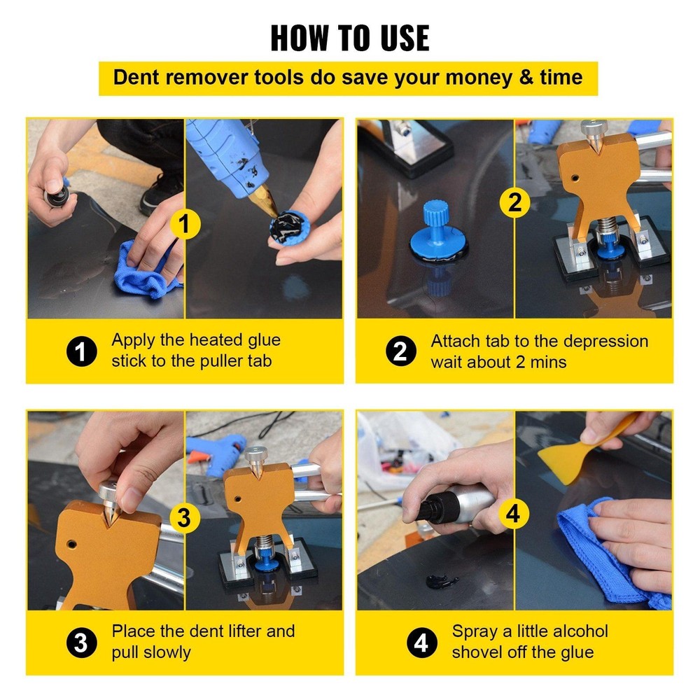 89PC Auto Dent Correction Kit with Heavy Duty Tools and Carrying Case