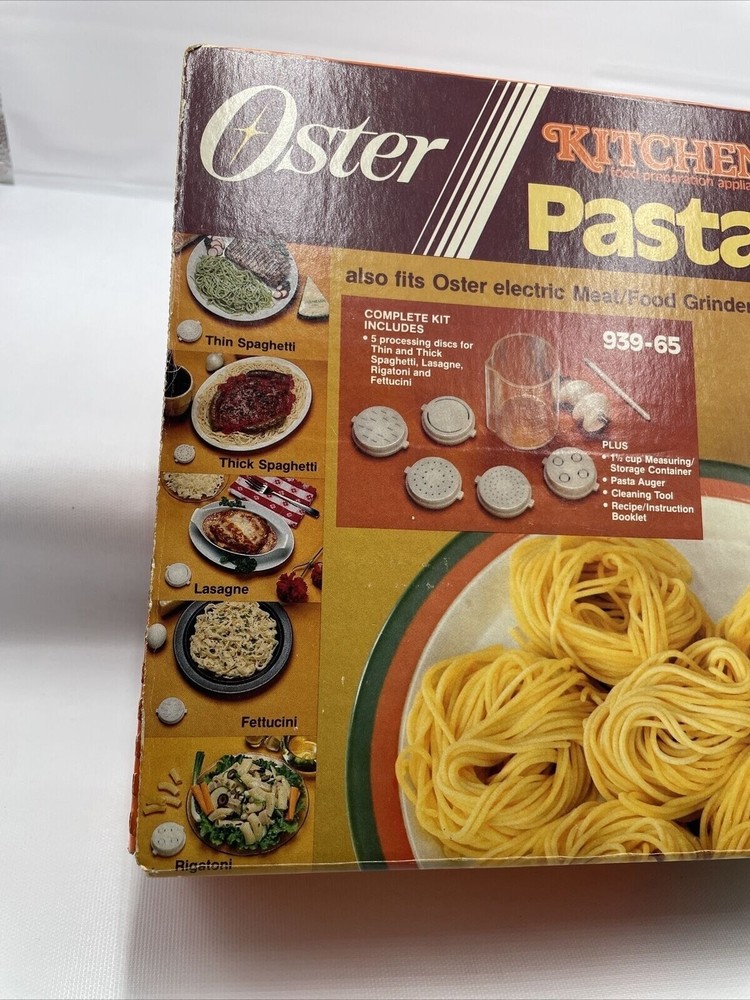 Vintage OSTER Regency Kitchen Center Pasta Maker Accessory 939-65=