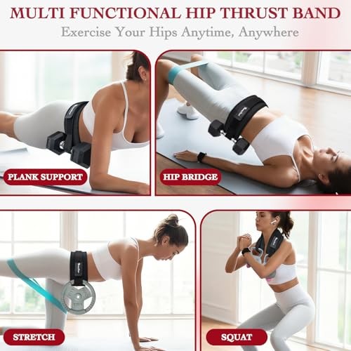 Adjustable Hip Thrust Belt Slip-Resistant Padding Booty Belts for Glutes -
