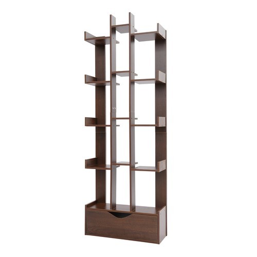 15-Compartment Bookcase Floor Standing Bookcase Book Storage Rack with Cabinet!!