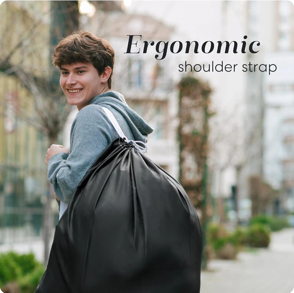 Bag Shoulder Strap - Drawstring Locking Closure, Durable Material, Large Capacit