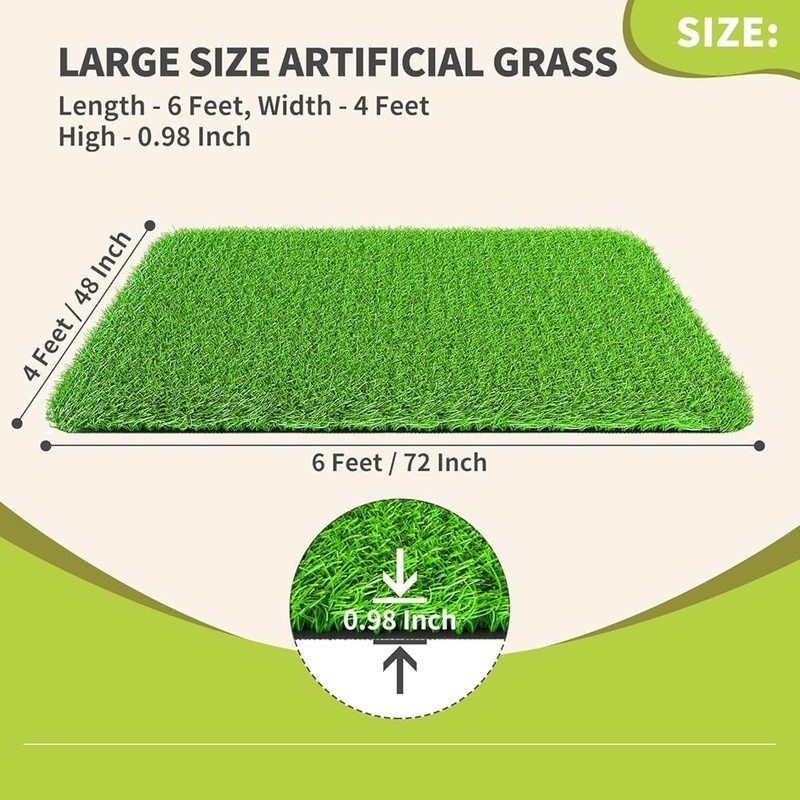 Realistic Artificial Grass Turf Pet Friendly Easy Clean Multi Use Durable