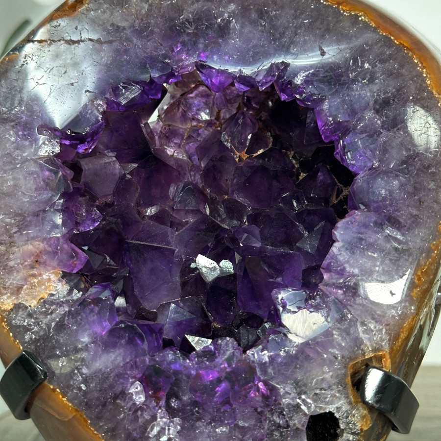 Natural Amethyst Geode with Agate Shell. MWS2431