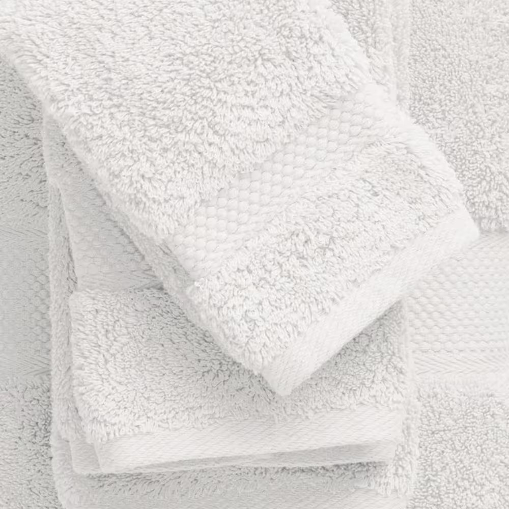 Legends Sterling White Solid Supima Cotton Bath Towel