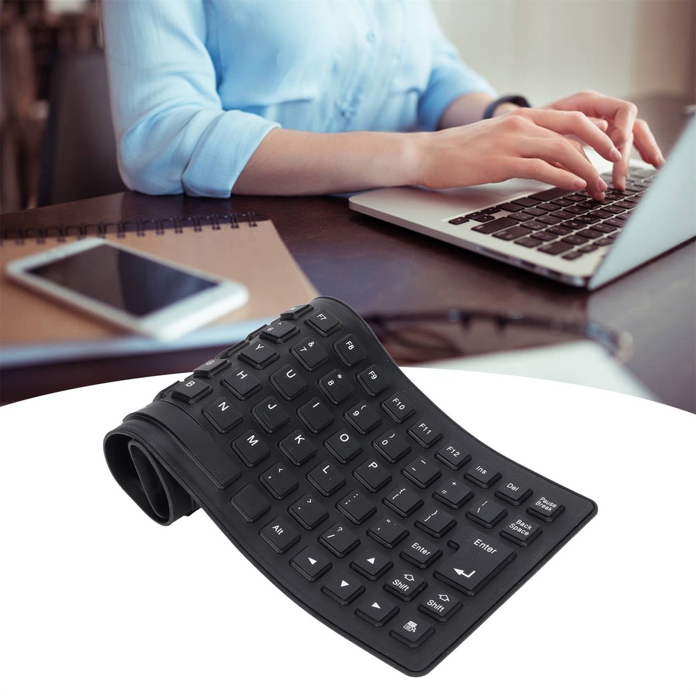 85 Keys Silicone Keyboard Fully Sealed Design Lightweight Portable for PC