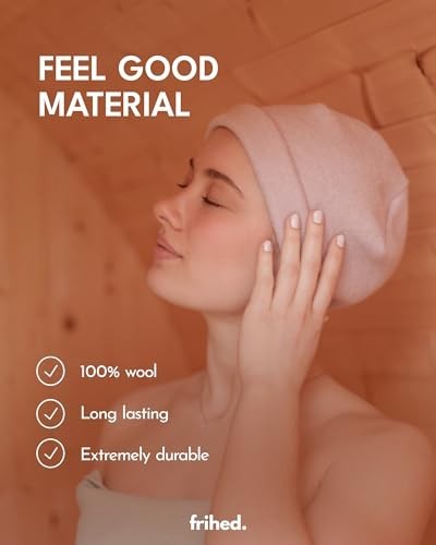 Premium Wool Sauna Hat - 100% Sheep's Wool, Flexible Size, Essential Sauna Acces
