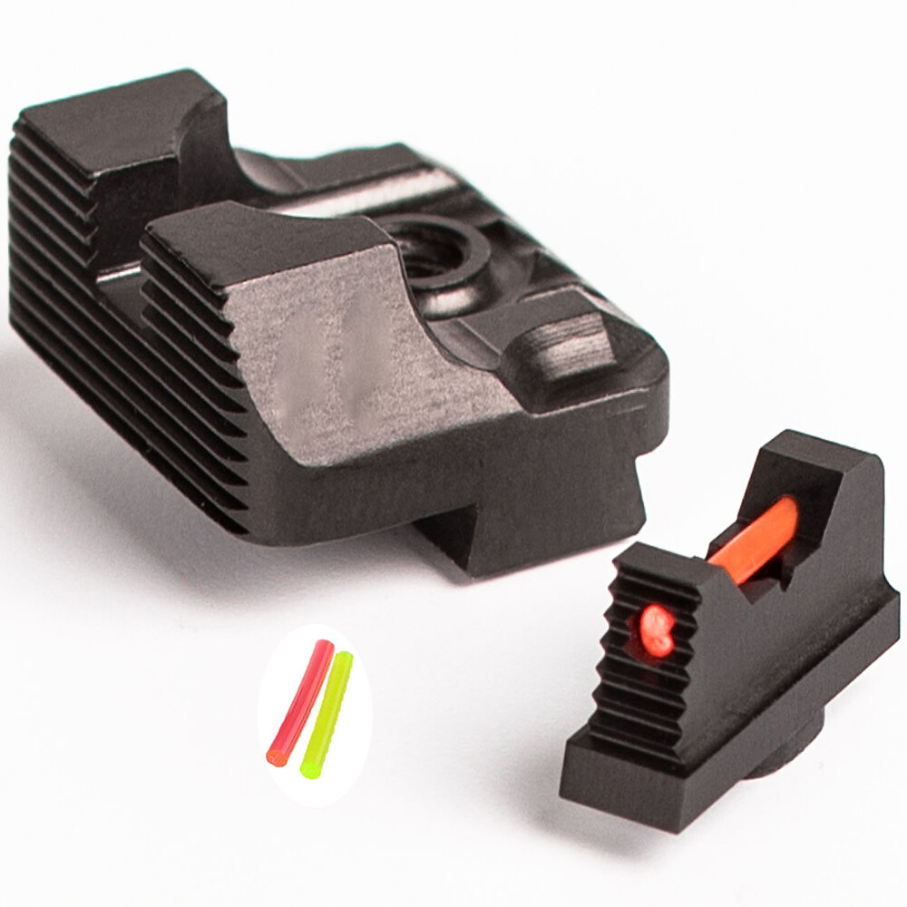 Fiber Optics Front Sight / Rear Sight Set .230 Combat V3 for Glock Model