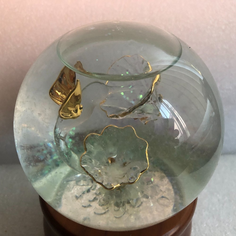 Snow Globe Hummingbird Music Box Water-Globe Bird