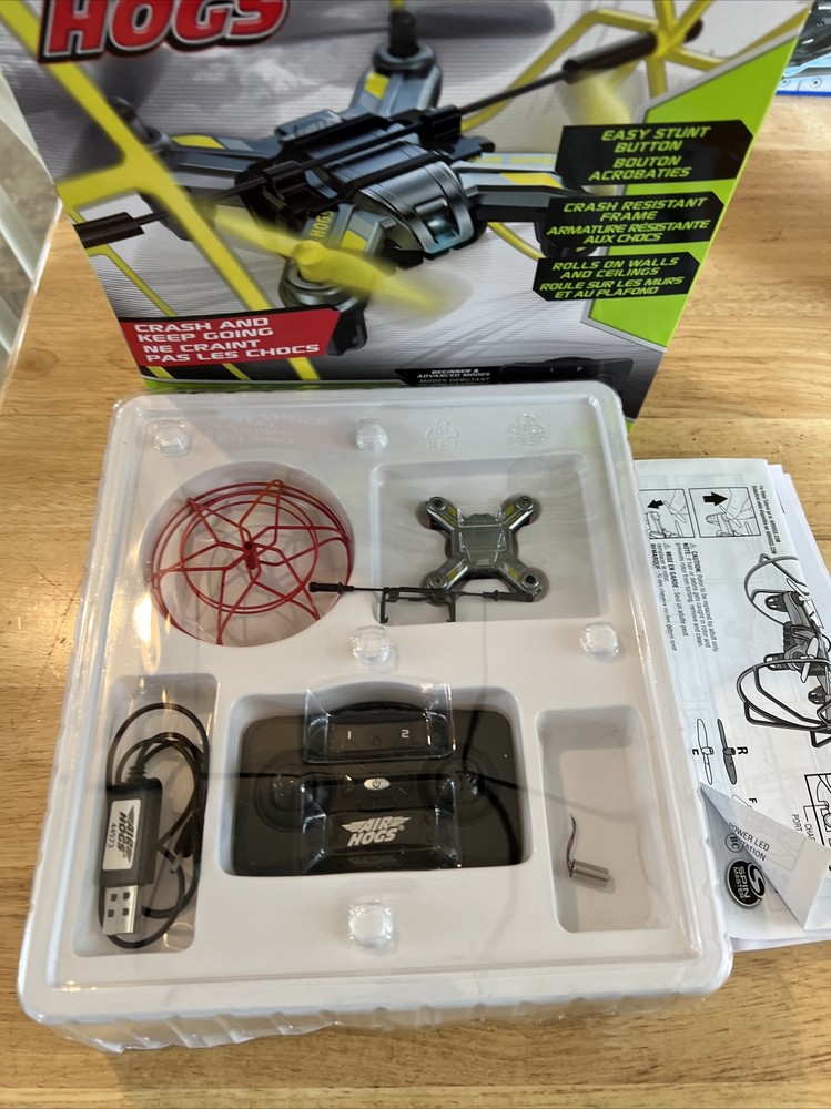 Air Hogs - Hyper Stunt Drone - Unstoppable Micro RC Drone -Yellow Barely Used