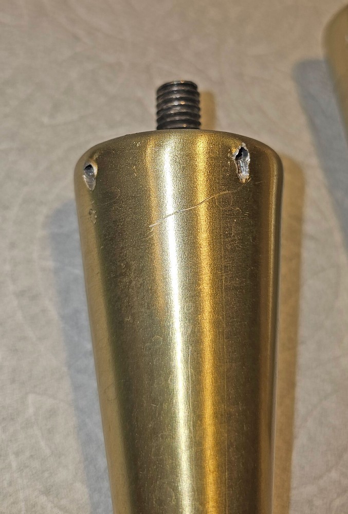4 - Vintage Gold Metal Legs, 4" high