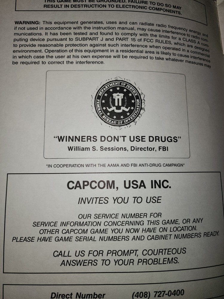 U N Squadron Manual Capcom Arcade