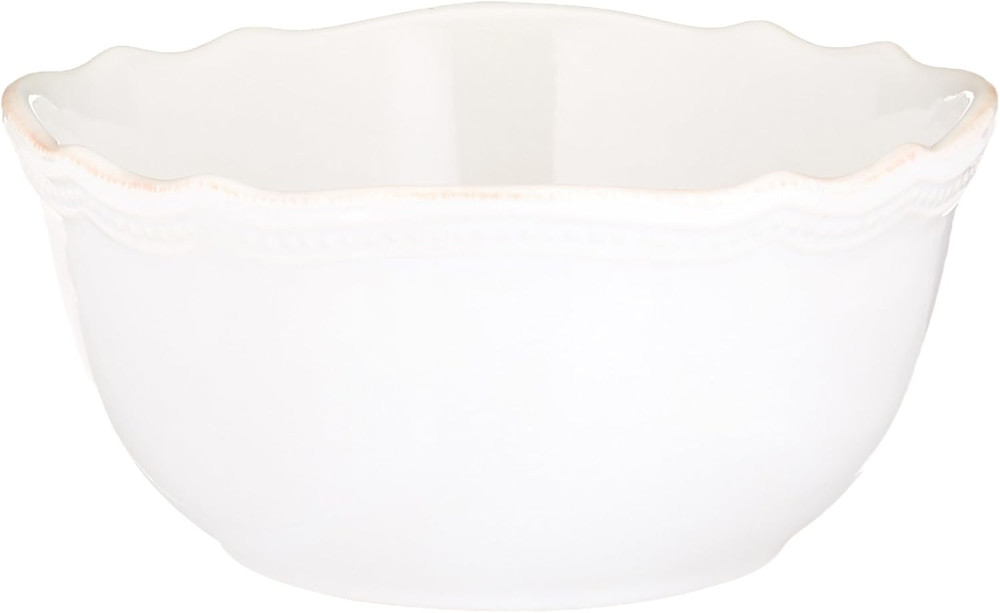 White French Perle Bead 4Pc Place Setting, 6.45 LB