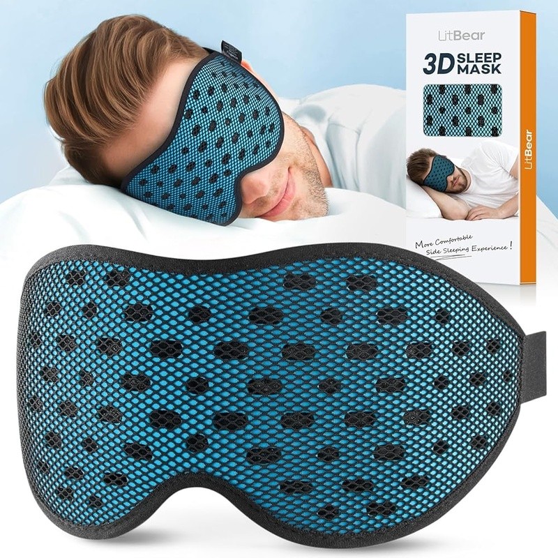 Breathable Sleep Mask Comfortable Light Blocking Adjustable Fit Side Sleepers US