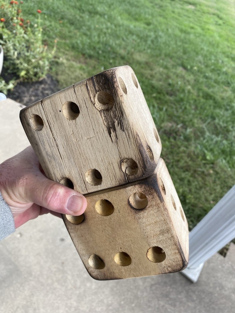 Handmade Wooden Dice Set Large