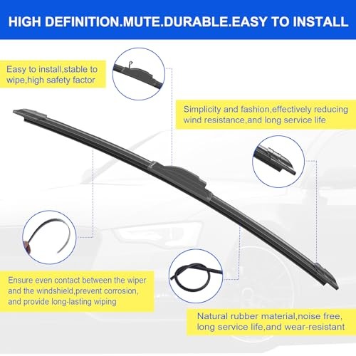 OEM Quality 26" + 18" Premium All-Seasons Durable Stable And Quiet Windshield