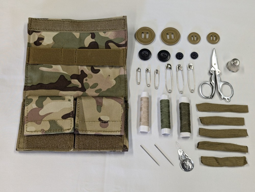 Genuine British Army MTP Sewing Kit with Pouch Clothing Uniform Repair Set