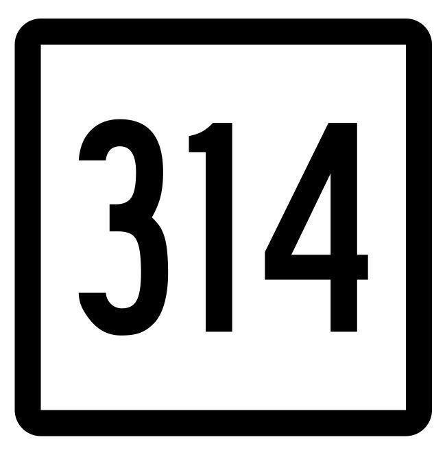 Connecticut State Route 314 Sticker Decal