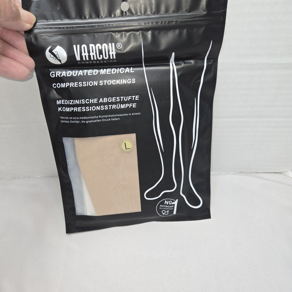 New Varcoh Graduated Compression Stockings Size Large