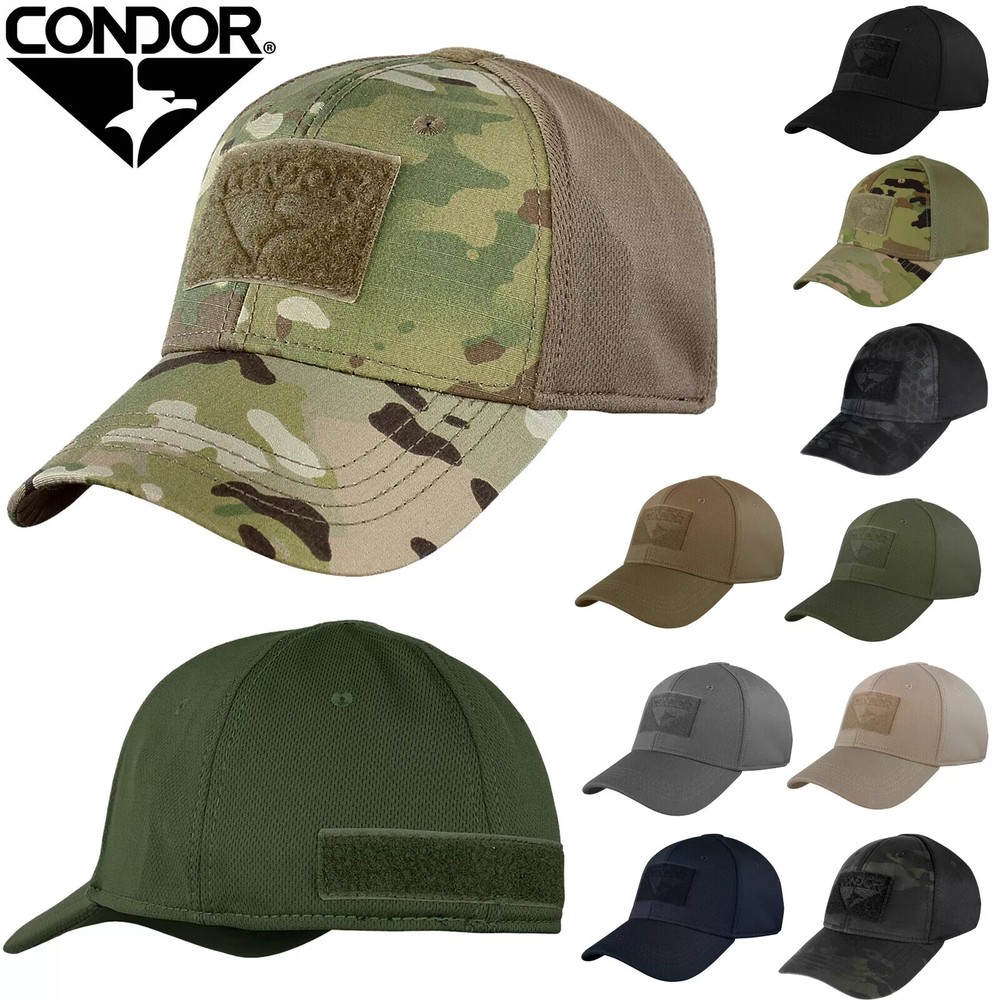 Flex Hook/Loop Patch Hiking Hunting Operator Tactical Cap Hat, Free Compass
