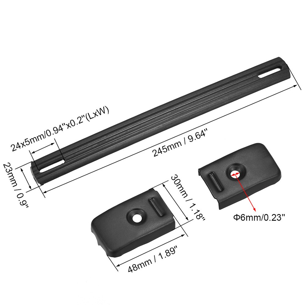 Speaker Audio Handle Pull Cabinet Grasp Strap Style with Metal End Caps Black