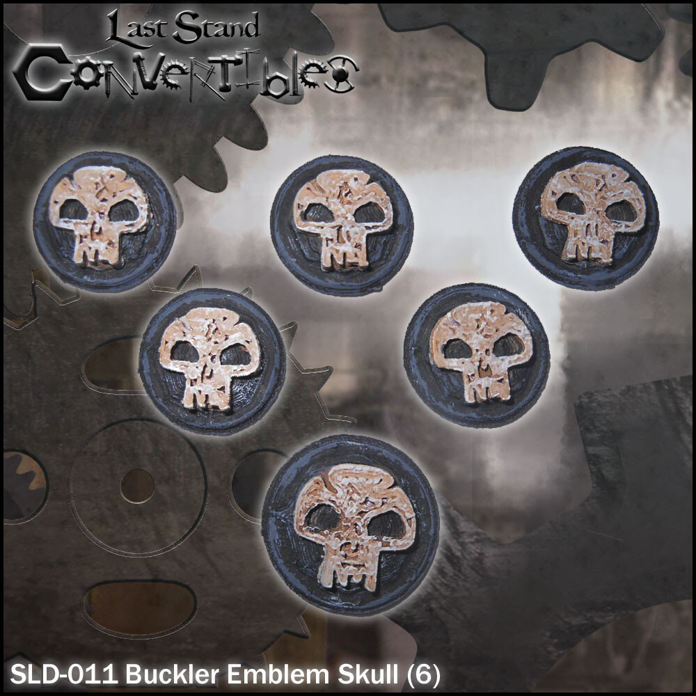 LAST STAND CONVERTIBLES BITS SHIELDS - BUCKLER EMBLEM SKULL (6)