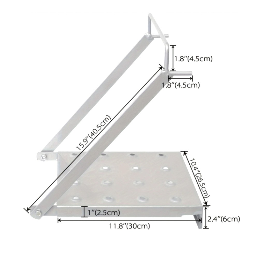 Iron Ladder Work Platform with Non-Slip Surface Fits Most Small Ladders
