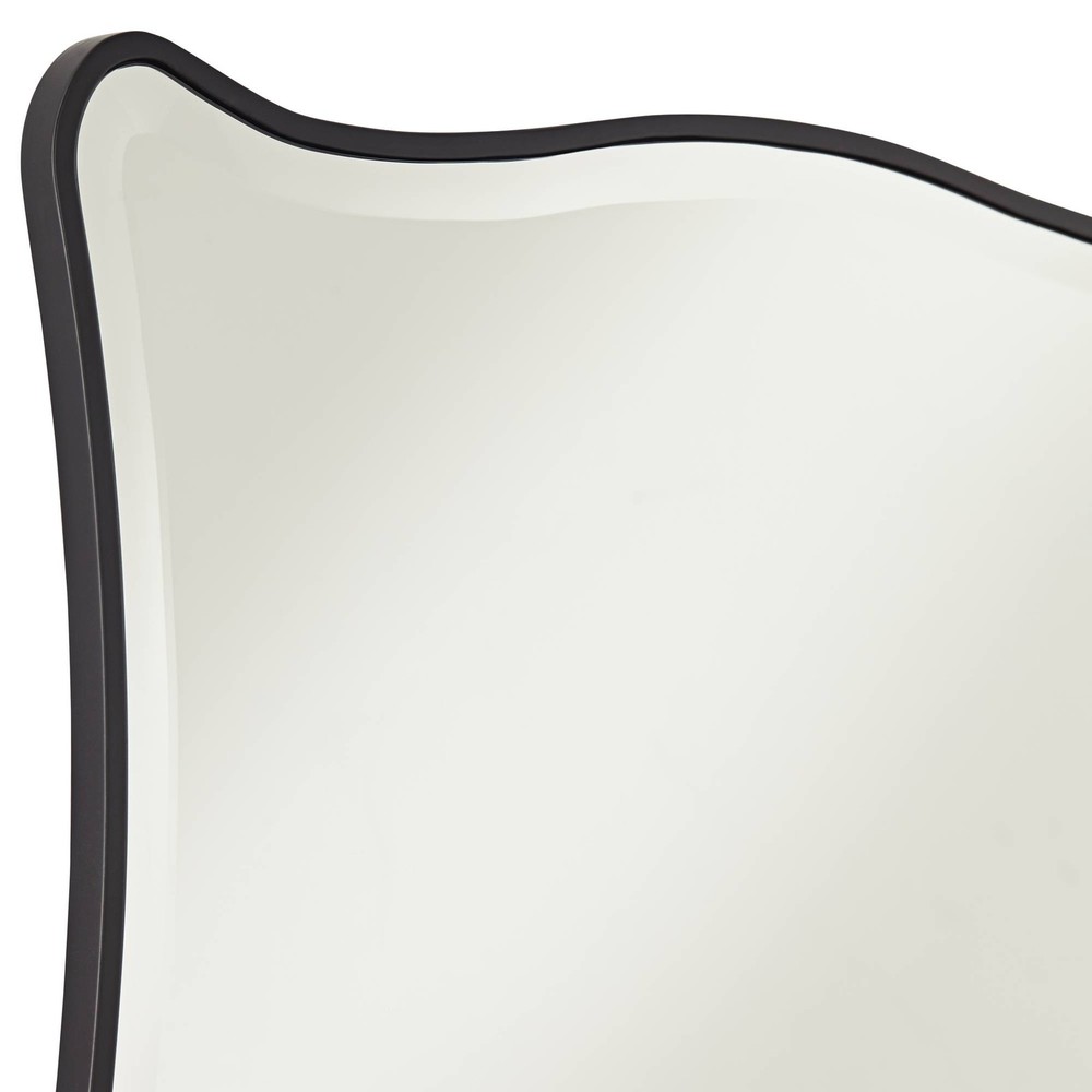 Hayes Matte Black 26" x 40" Rectangular Wall Mirror