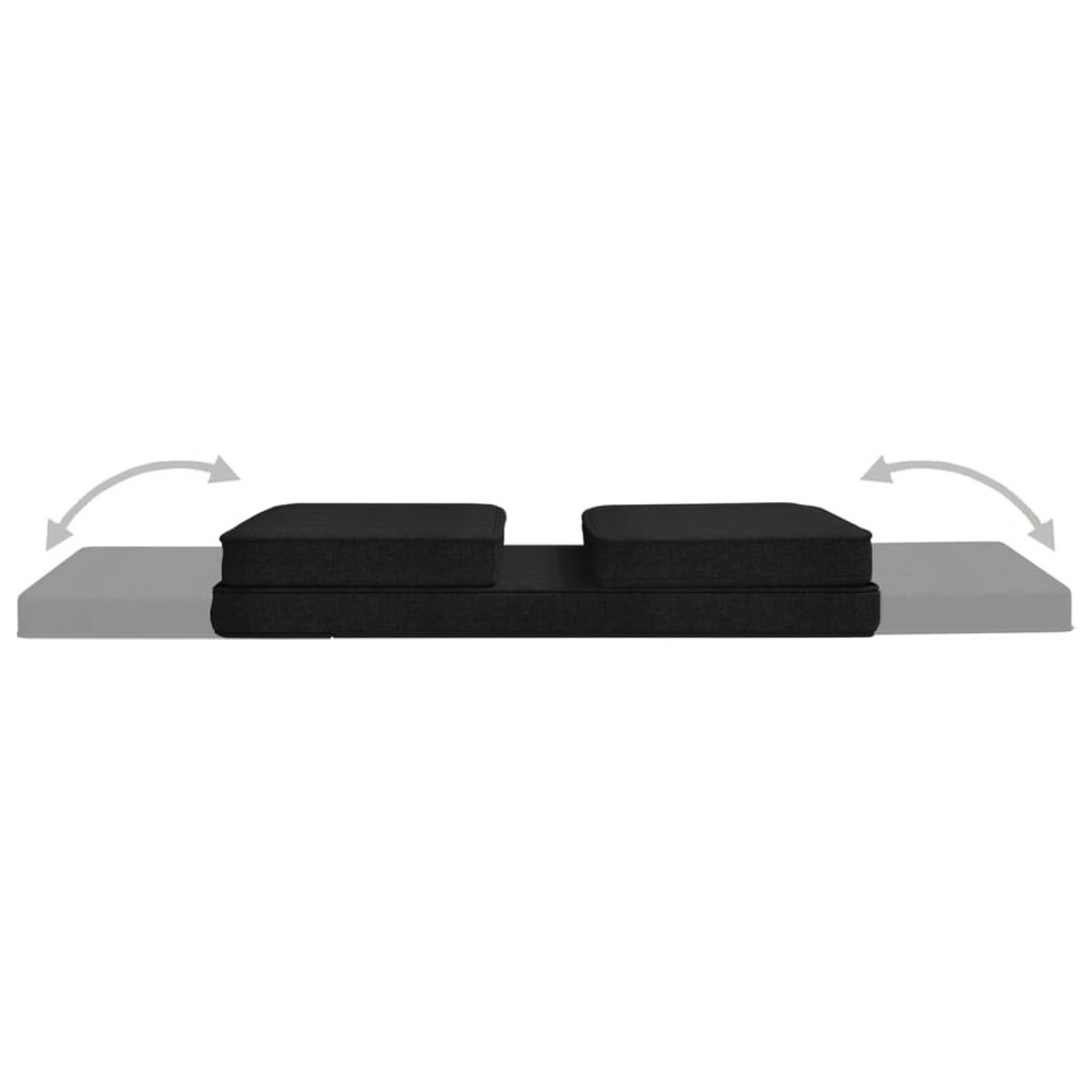 Floor Chair Black Polyester, metal, foam Compact Foldable