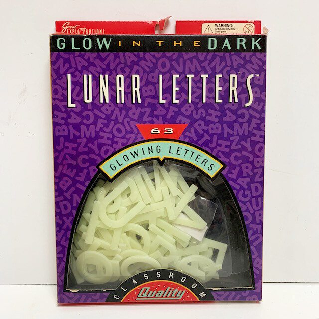 New Glow In The Dark 63 Lunar Alphabet Letters