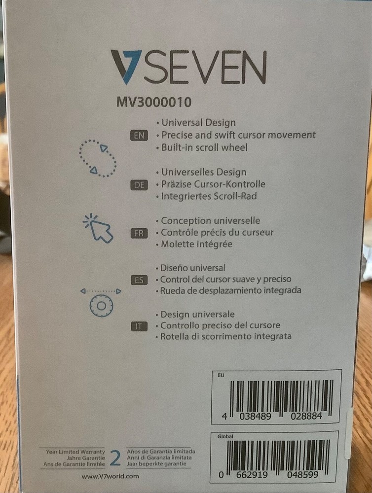 SEVEN USB MOUSE - BRAND NEW IN BOX