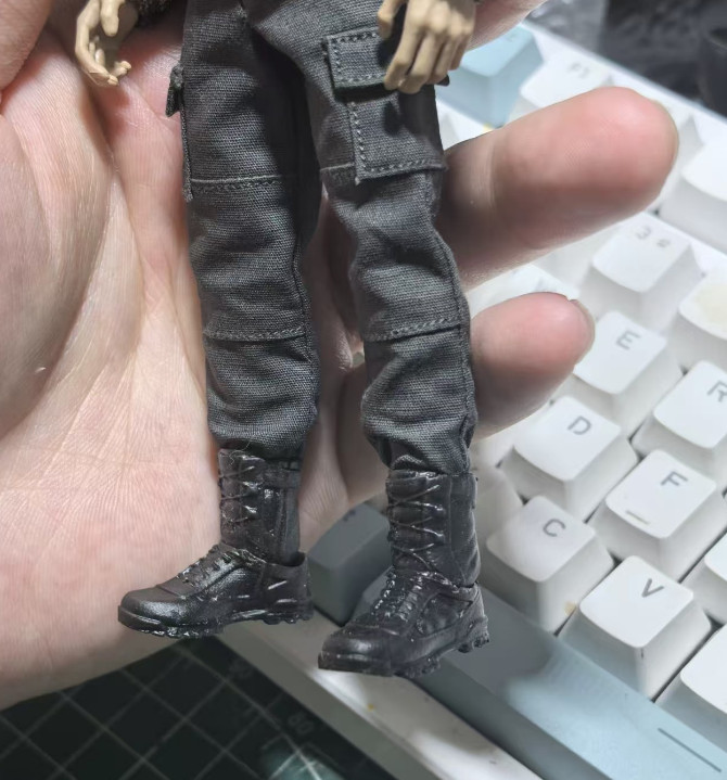 1/12 Scale Tactical Boots Model for 6'' Nota