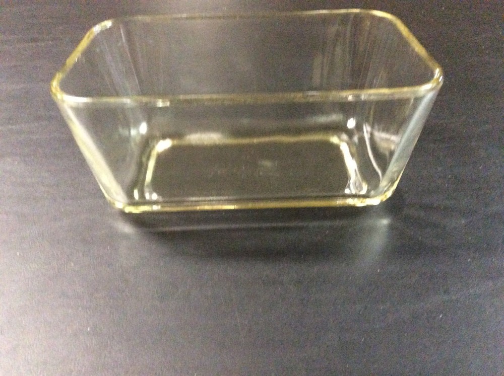 Pyrex Clear Glass 037B (6) Baking Loaf Pan (Very Good)