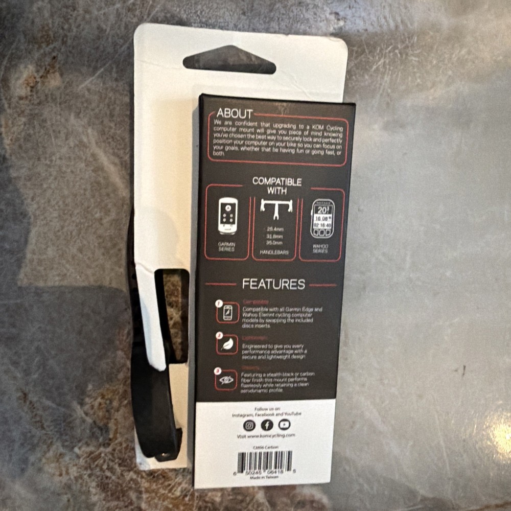 KOM CM06 Computer Mount Garmin Wahoo NEW