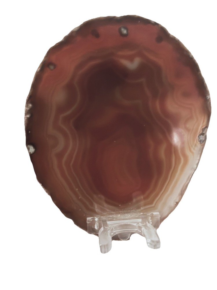 Agate Slice With Silhouette Laser Cut Dragon Night Light Pre-Owned