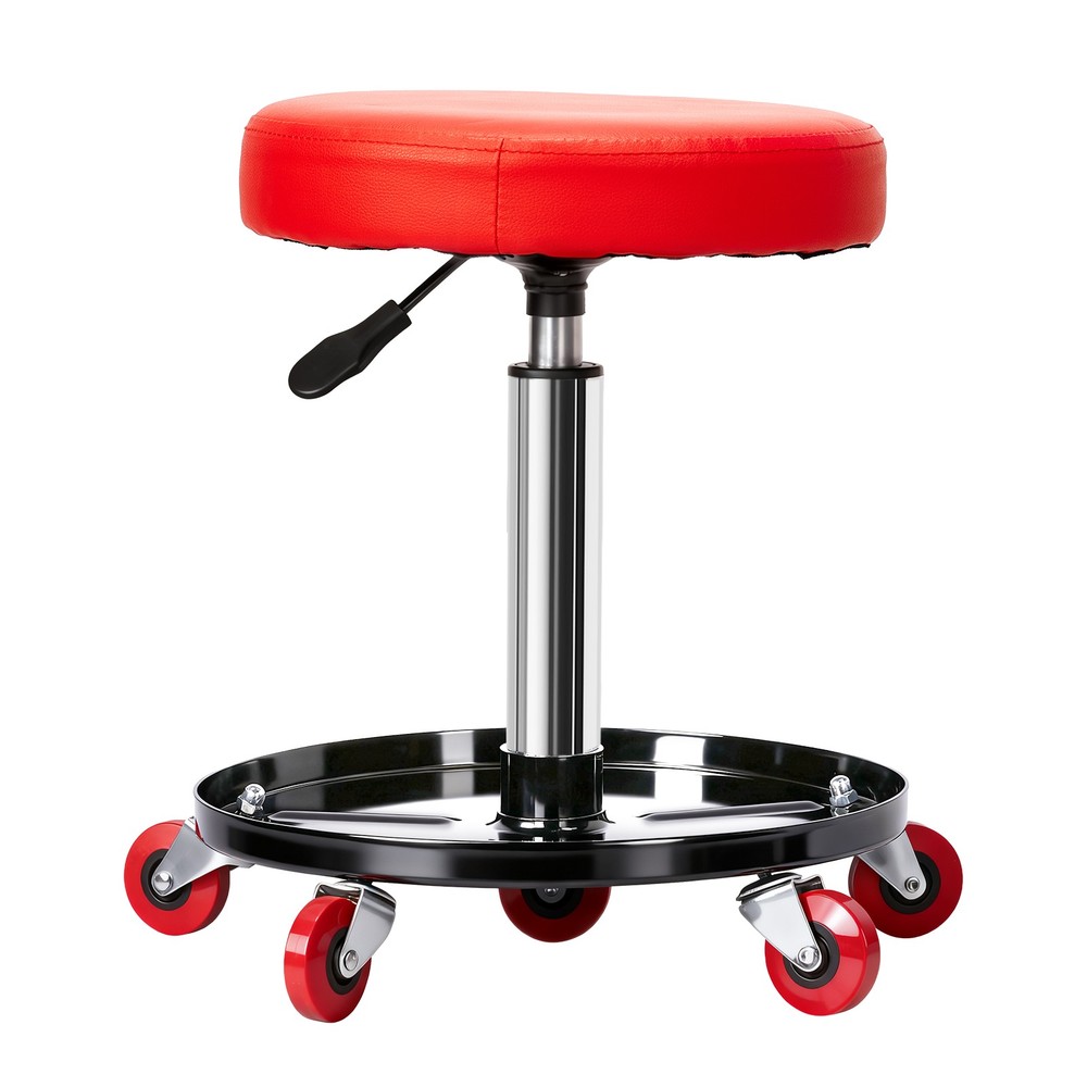 Mechanic Stool 300 LBS Rolling Pneumatic Creeper Garage Seat Adjustable Height