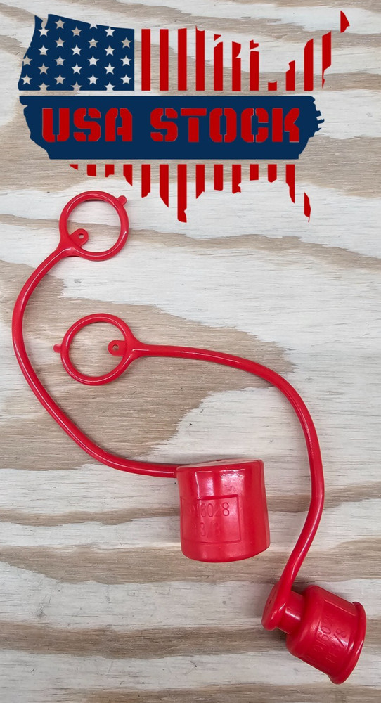 Hydraulic Quick Coupler - Flat Face - 3/8" Dust Cap - 1 PAIR