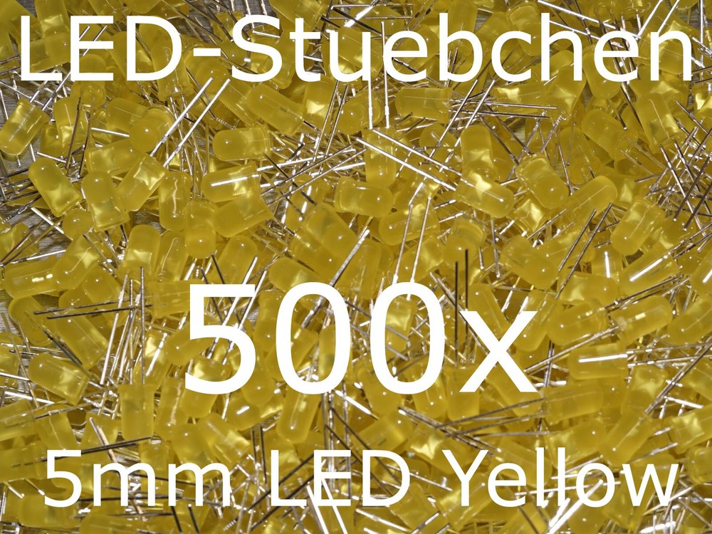 500 x 5mm LED Yellow