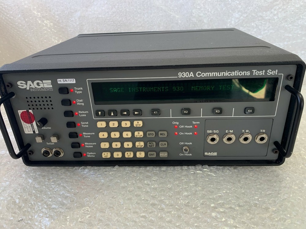 SAGE 930A Communications Test Set Used