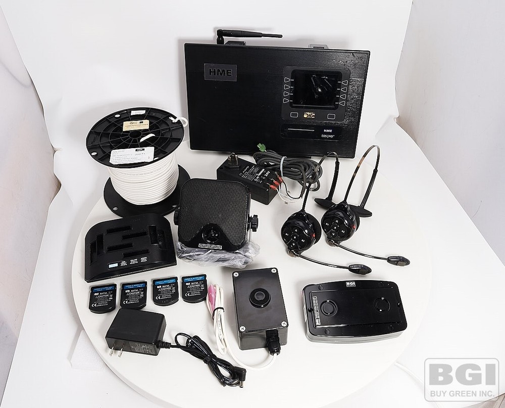 Complete HME EOS HD Base 6200 & 2x HS6200 Headset Wireless Drive Thru Intercom