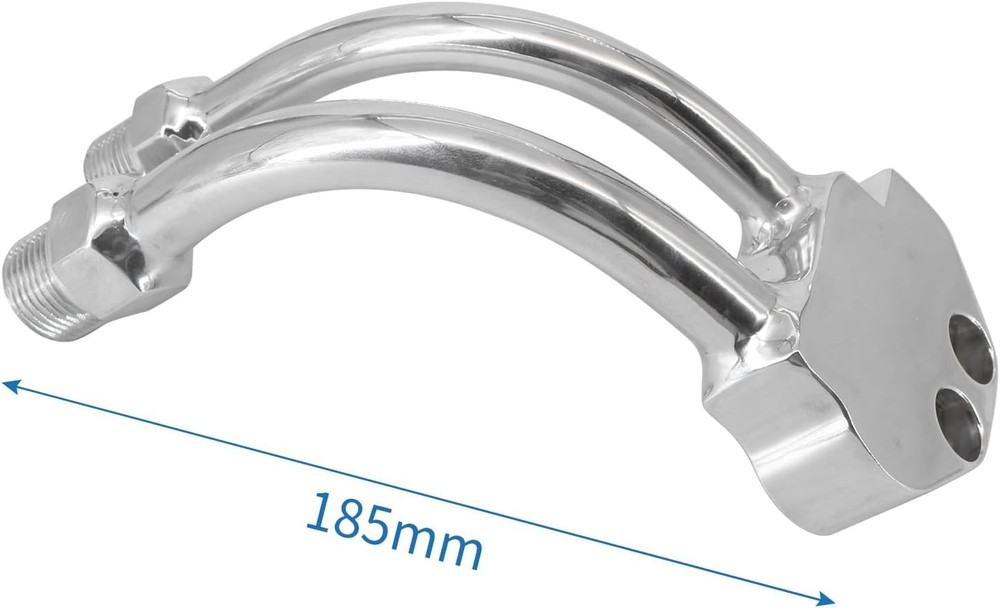 A/C Compressor Curved Manifold w/Adapter Fitting Compatible with Sanden...