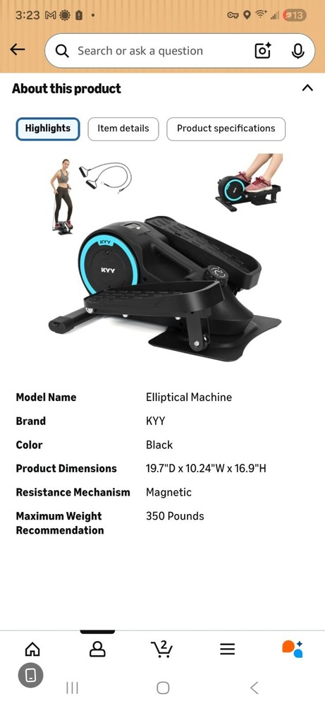 Under Desk Elliptical Machine