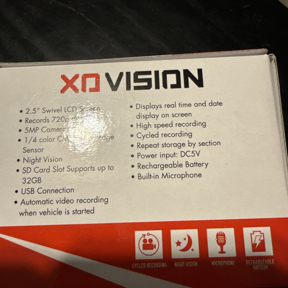 DP Audio Video 2.5" HD Dash Cam with Night Vision